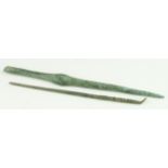 Ancient Roman circa 100 A.D. bronze surgical tools 150 mm/ 125 mm
