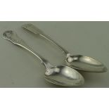 Scottish Provincial silver teaspoons (2) - one Greenock, Kings Variant pattern c. 1810, Alexander