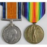 BWM & Victory Medal to 3342 Pte E Stephenson Yorkshire Hussars. (2)