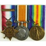 1914 Star Trio with copy 1914 bar, to L-9848 Pte T Williams 4/Midd'x R. Killed In Action 1st July