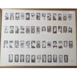 Churchman's Boxing Personalities, set of 50 cigarette cards, displayed in a fully-glazed frame. (