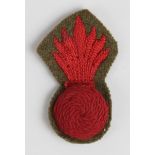 Cloth Badge: ROYAL MARINES SIEGE REGIMENT WW2 embroidered felt arm badge in excellent unworn