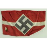 German WW2 Hitler Youth armband and Lapel badge. VF