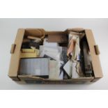 Old time stamp hoard in large fruit box, lots of World material inc older GB, loose stamps in