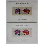 Silks, woven Hands across the Sea, RMS Corsican & RMS Virginian   (2)