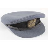 Poland a Free Polish RAF / Airforce Officers peaked cap, age wear, leather interior band missing,