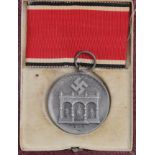 German Blood Order 1923 Putsch medal, in fitted / titled case, 800 silver stamped, numbered 909.