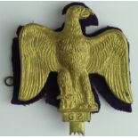 Badge an Essex Regt pouch badge, the Eagle, large size, very heavy. GVF