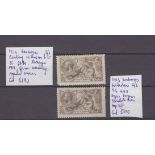 GB - 2/6d Seahorses, 1918 SG413a Average MM, gum cracking and rounded corner, with 1913 Waterlow