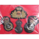 Royal Naval Officers Cap Badges, inc British Island Airways c1970-80. Scarce (4)