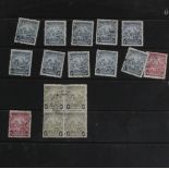 Barbados GVI range of used high values, 1s, 2/6, and multiple 5/- values. (16 stamps)