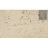 New South Wales Postal History - cover tied with single 6d SG78 grey brown, to Staffordshire,