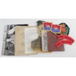 Royal Engineers mixed lot comprising 4 cloth badges comprising a Divisional badge for GHQ Middle