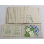 Kensitas silk flowers, P size in original packets, part set 18/30 (mixed backs) packets near VG (