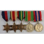 WW2 RN group of medals with certificate of service and various service documents to JX3565040 Edward