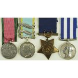 Group - Crimea Medal 1854 with bars Inkermann / Sebastopol named (W. Keyte 24th Com RM), Turkish
