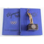 German Olympic Games photo card albums 1936 and 1932 two of with set of stamps and Berlin 1936