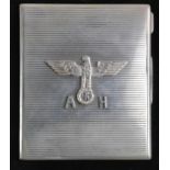 German Adolf Hitler ? Presentation case, 800 silver stamped, Eagle with "A H" to obverse, scarce