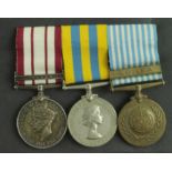 Group mounted as worn - Naval General Service Medal GVI with Malaya clasp (RM.7978A J Webster MNE