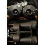 German WW2 Binoculars - Eagle and Swastika marked with 'M' below, 'N 706' and 'T', Carl Zeiss Jena