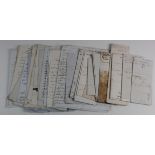 GB Postal History - mixed lot of pre stamp etc items c1810 to 1850's (approx 40)