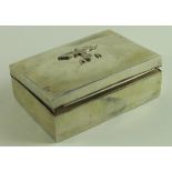 German WW2 cigarette box, an impressive possibly presentation piece, 800 silver stamped, Eagle to