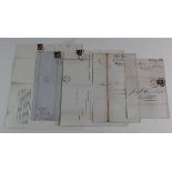 GB Postal History - selection of QV ½d reds on covers. (5)