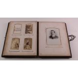 Cabinet cards & Carte de Visite housed in special leather album (approx 42 cards)