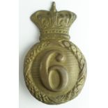 Badge an early Shako ? plate for the 6th of Foot, Royal Warwickshire Regt, minor crack to 6 but does