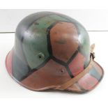 WW1 German 1917 pattern camo helmet restored condition.