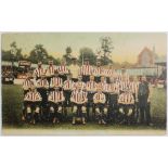 Southampton FC Team 1905/6 colour postcard, postmarked 13/Ja/1906