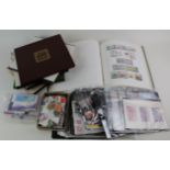 GB - box of material inc Davo Album, Yearbooks and other stamps on album pages, stockcards and in