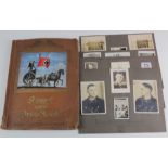 German 1938 SA photographs on album pages, plus a German cigarette card album with Military/Nazi