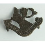 Newfoundland Regt small WW1 cap badge, possibly Officers as flat backed. GVF