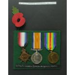 1915 Star Trio named 965 Pte J C Anderton Manchester Regt. Killed In Action 11 August 1915 serving