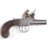 18th Century flint lock box lock pocket pistol by Twigg of London.