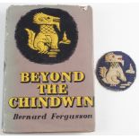 Chindit interest - a superb original cloth badge with book 'Beyond The Chindwin by Bernard