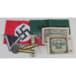 German WW2 badges arm bands etc. (qty)