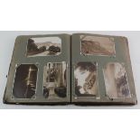 Distressed album housing general original collection   (approx 224 cards)