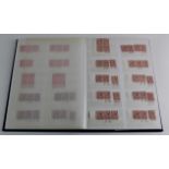GB - blue stockbook of Controls c1912-24, ½d, 1d, 1½d and 2d as singles, pairs, strips of 3 or