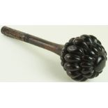 Fiji - a large Ula throwing club 19th century, nice patina, with attractively engraved grip. (approx