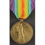 Casualty WW1 Victory medal to 22335 Pte T W Debbage, Norfolk Reg, K in A 1-7-1916 1st day of the