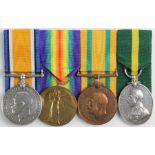 BWM & Victory Medal (1375 Pte T H Bunt Midd'x Regt), Territorial War Medal (1375 Pte T H Bunt Midd'x