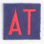 Cloth Badge: 6th CANADIAN ANTI-TANK REGIMENT R.C.A. WW2 embroidered felt formation sign badge in