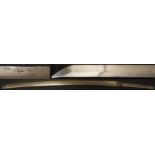 Japanese katana sword blade, plain Habaki, with signed (Mei) Tang. Total length 35 inches, blade a