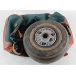 Rear Wheel recovered from a crashed German ME109 or Focke-Wulf. Rubber stamped 'U10 350 x 135
