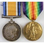 BWM & Victory medals to 39455 Pte F Chapping, Norfolk Reg.
