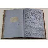 Naval interest WW1 - a hand written Journal, in a D.192 - M.209 ledger. Noted are some privately