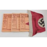German WW2 triangular pennant with three German propaganda booklets.