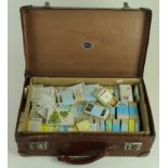 Small suitcase full of cigarette cards, sets, part sets & odds, very large quantity, many 1000's,